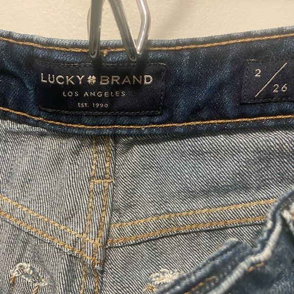 EUC Lucky Brand jean shorts button fly Sz. 2 - Picture 3 of 6